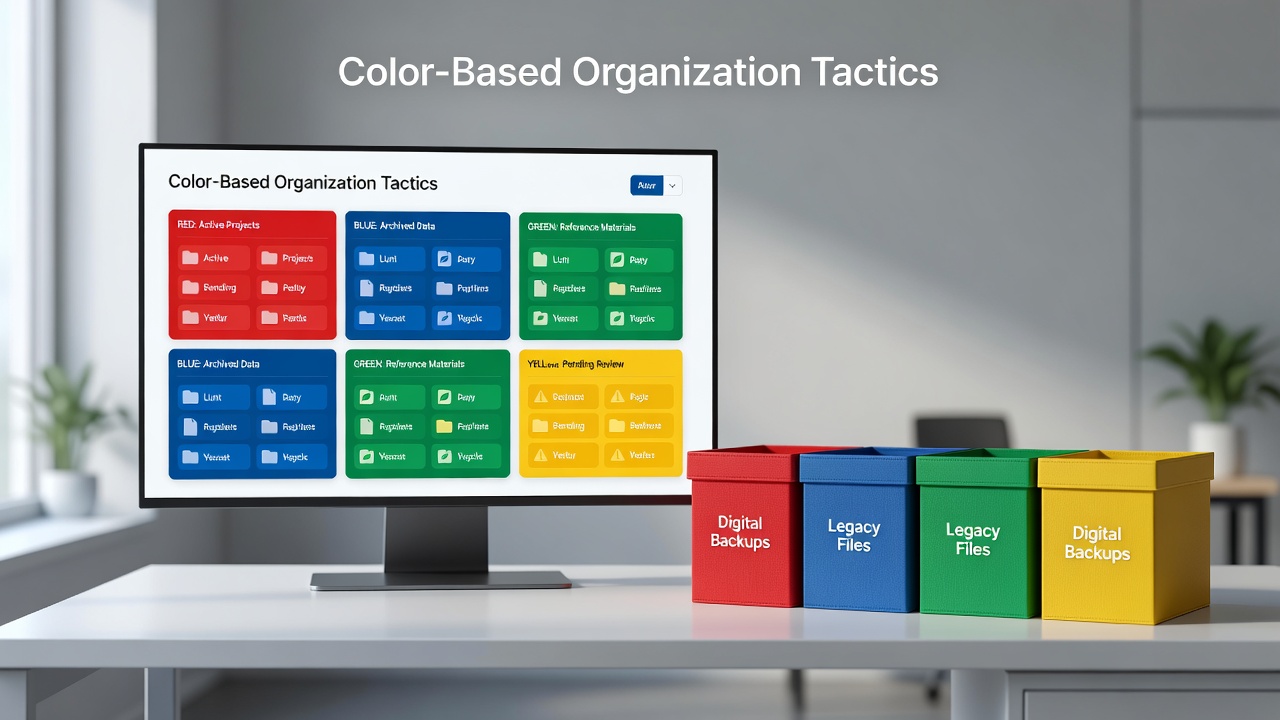 Color-Based Organization Tactics for Standalone Digital Archives to Support Ongoing Navigation Without Major Redesigns